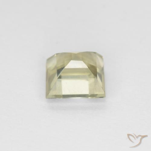 Diaspro cangiante Giallo chiaro naturale da 0.83 ct, Quadrato, VVS-VS