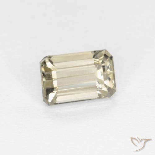 Diaspro cangiante Giallo molto pallido naturale da 0.95 ct, Ottagonale / Taglio smeraldo, VVS-VS
