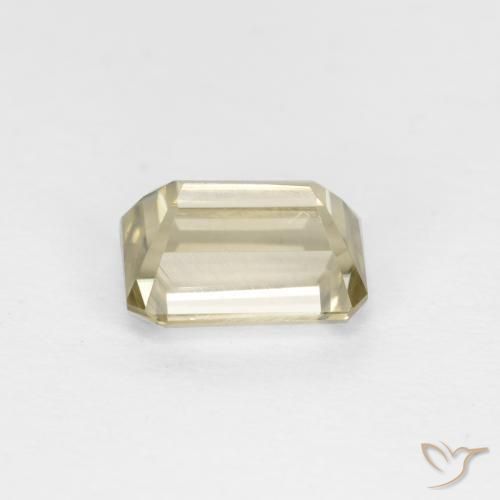 Diaspro cangiante Giallo molto pallido naturale da 0.95 ct, Ottagonale / Taglio smeraldo, VVS-VS