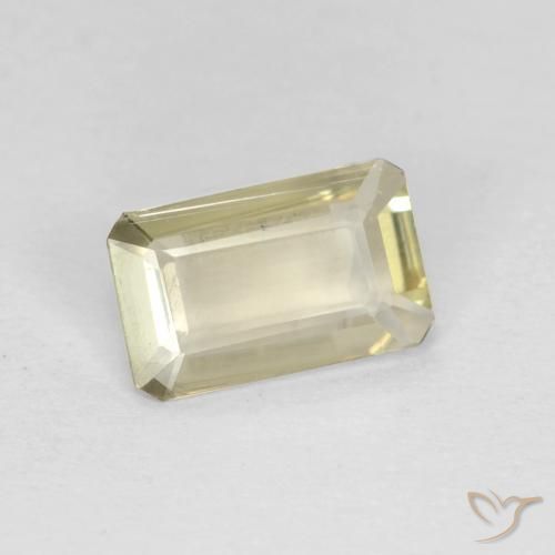 Diaspro cangiante Giallo molto chiaro naturale da 0.58 ct, Ottagonale / Taglio smeraldo, VVS-VS