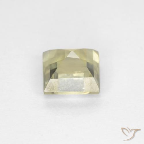 Diaspro cangiante Giallo Beige naturale da 0.90 ct, Quadrato, VVS-VS