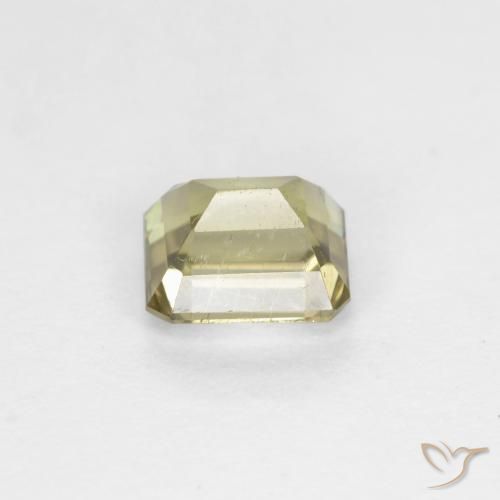 Diaspro cangiante Giallo pallido naturale da 0.78 ct, Ottagonale / Taglio smeraldo, VS-SI