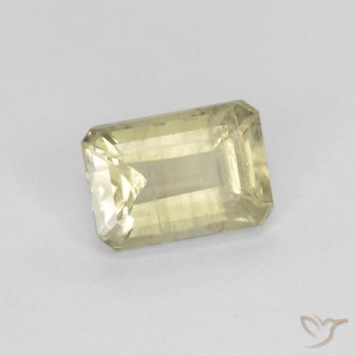 Diaspro cangiante Giallo pallido naturale da 0.76 ct, Ottagonale / Taglio smeraldo, VS-SI
