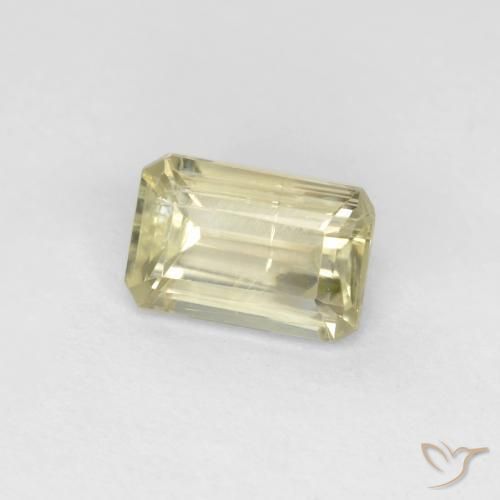 Diaspro cangiante Giallo molto pallido naturale da 0.78 ct, Ottagonale / Taglio smeraldo, VS