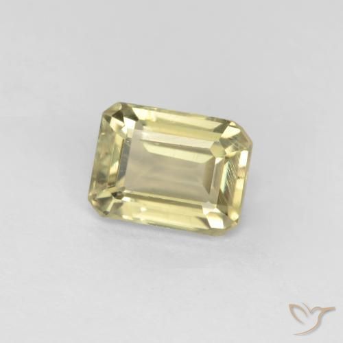 Diaspro cangiante Giallo molto pallido naturale da 0.80 ct, Ottagonale / Taglio smeraldo, VS