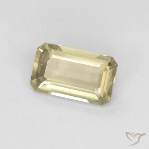 Diaspro cangiante Giallo molto pallido naturale da 0.90 ct, Ottagonale / Taglio smeraldo, VS
