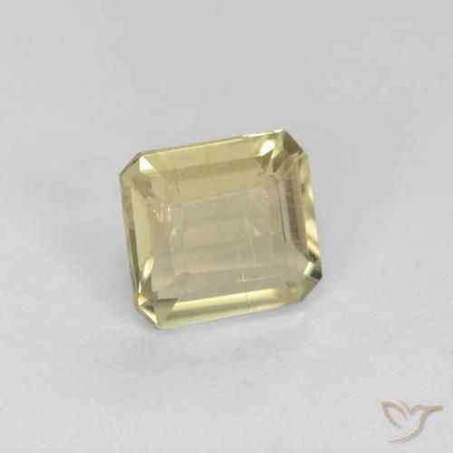 Diaspro cangiante Giallo molto pallido naturale da 0.73 ct, Ottagonale / Taglio smeraldo, VS