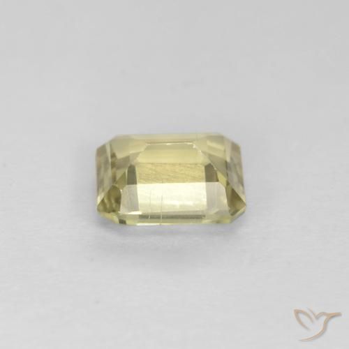 Diaspro cangiante Giallo molto pallido naturale da 0.73 ct, Ottagonale / Taglio smeraldo, VS