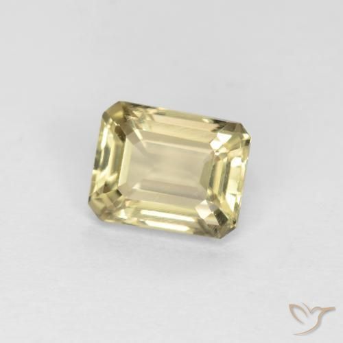Diaspro cangiante Giallo molto chiaro naturale da 0.83 ct, Ottagonale / Taglio smeraldo, VS