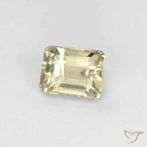 Diaspro cangiante Giallo Beige naturale da 0.85 ct, Ottagonale / Taglio smeraldo, VS