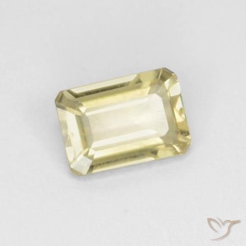 Diaspro cangiante Giallo molto chiaro naturale da 0.85 ct, Ottagonale / Taglio smeraldo, VVS-VS