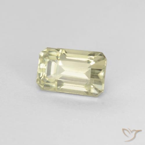 Diaspro cangiante Giallo molto chiaro naturale da 0.93 ct, Ottagonale / Taglio smeraldo, VVS-VS