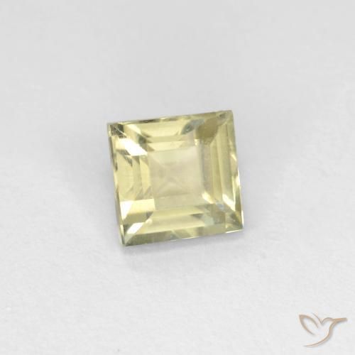 Diaspro cangiante Giallo molto chiaro naturale da 0.63 ct, Quadrato, VS