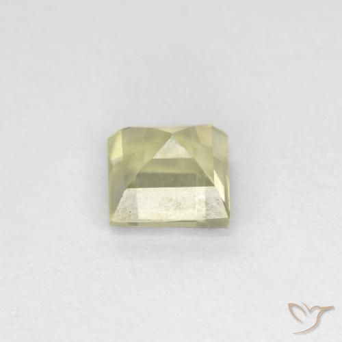 Diaspro cangiante Giallo molto chiaro naturale da 0.63 ct, Quadrato, VS
