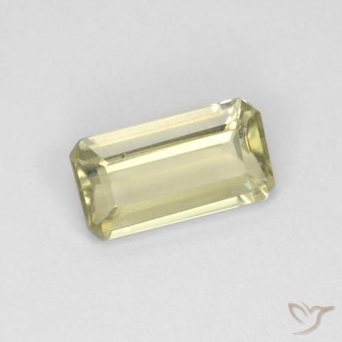 Diaspro cangiante Giallo pallido naturale da 0.81 ct, Ottagonale / Taglio smeraldo, VVS-VS