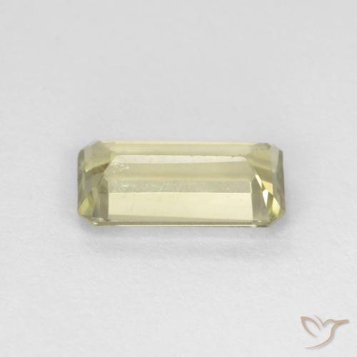 Diaspro cangiante Giallo pallido naturale da 0.81 ct, Ottagonale / Taglio smeraldo, VVS-VS