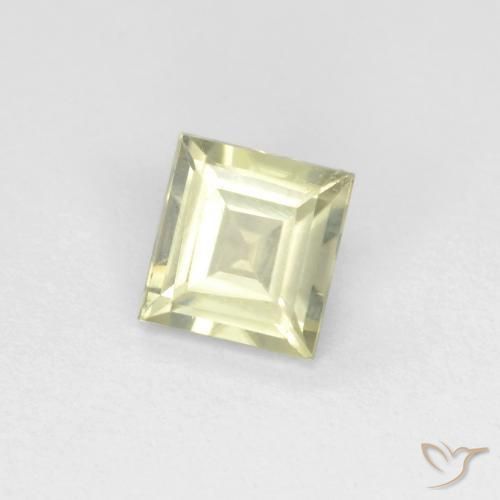 Diaspro cangiante Giallo molto chiaro naturale da 0.62 ct, Quadrato, VVS-VS