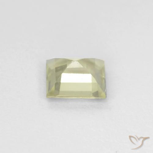 Diaspro cangiante Giallo molto chiaro naturale da 0.62 ct, Quadrato, VVS-VS