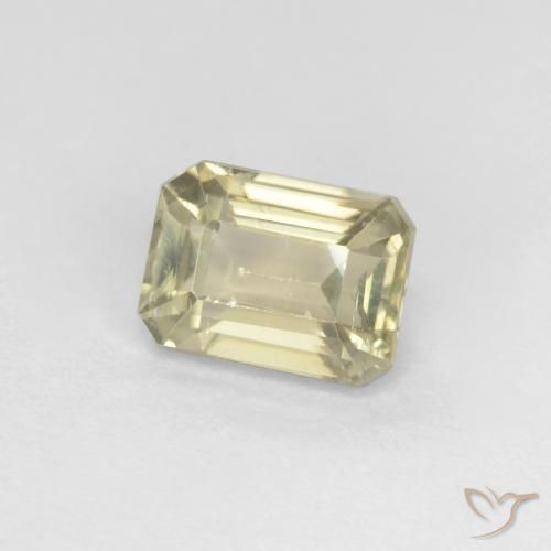 Diaspro cangiante Giallo pallido naturale da 0.97 ct, Ottagonale / Taglio smeraldo, VS