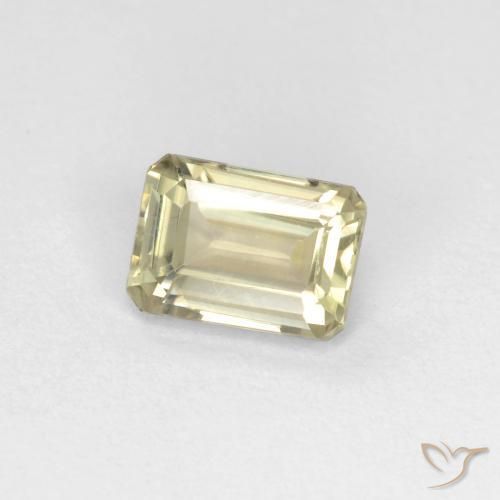 Diaspro cangiante Giallo molto chiaro naturale da 0.72 ct, Ottagonale / Taglio smeraldo, VVS-VS