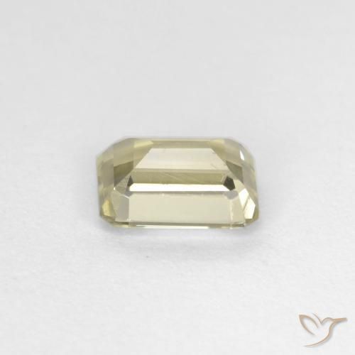 Diaspro cangiante Giallo molto chiaro naturale da 0.72 ct, Ottagonale / Taglio smeraldo, VVS-VS