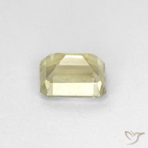 Diaspro cangiante Giallo pallido naturale da 0.94 ct, Ottagonale / Taglio smeraldo, VS