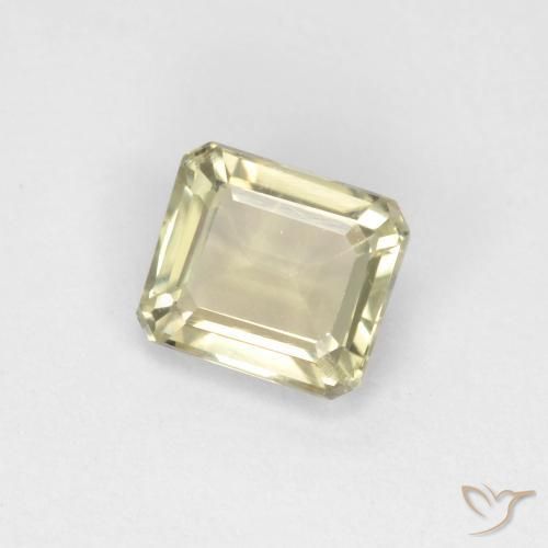 Diaspro cangiante Giallo molto pallido naturale da 0.94 ct, Ottagonale / Taglio smeraldo, VS