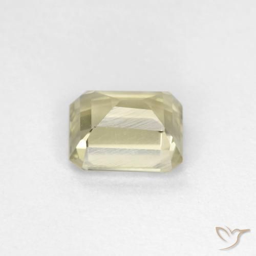 Diaspro cangiante Giallo molto pallido naturale da 0.94 ct, Ottagonale / Taglio smeraldo, VS
