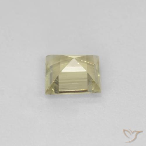 Diaspro cangiante Giallo molto chiaro naturale da 0.62 ct, Quadrato, VS