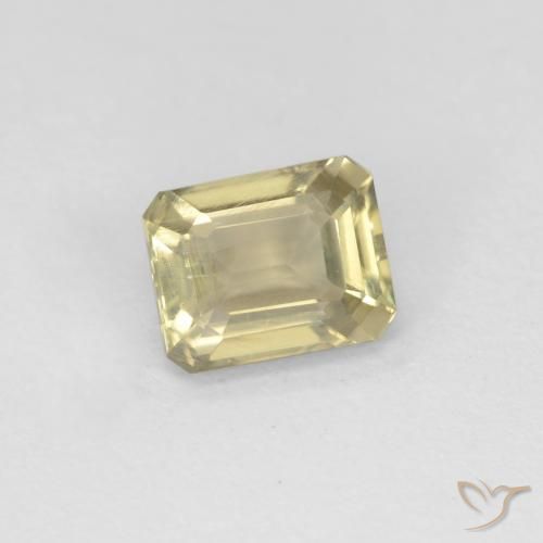 Diaspro cangiante Giallo Beige naturale da 0.79 ct, Ottagonale / Taglio smeraldo, VS