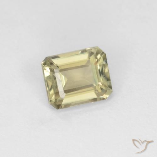Diaspro cangiante Giallo molto chiaro naturale da 0.72 ct, Ottagonale / Taglio smeraldo, VS