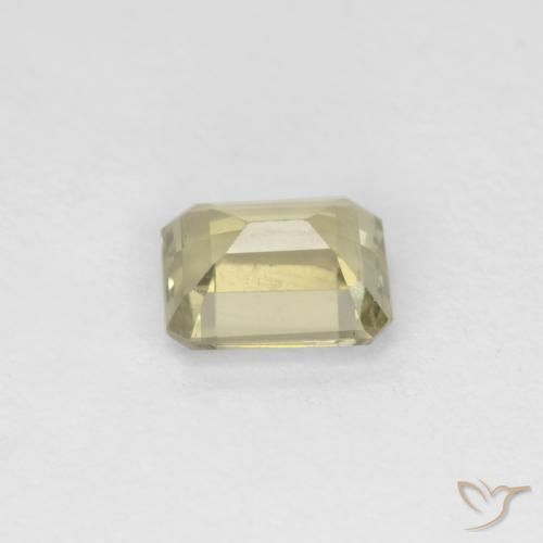 Diaspro cangiante Giallo molto chiaro naturale da 0.72 ct, Ottagonale / Taglio smeraldo, VS