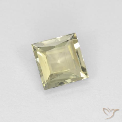 Diaspro cangiante Giallo molto chiaro naturale da 0.66 ct, Quadrato, VS