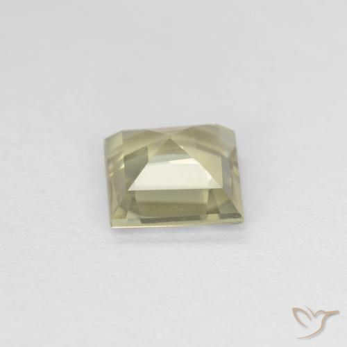 Diaspro cangiante Giallo molto chiaro naturale da 0.66 ct, Quadrato, VS