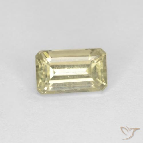 Diaspro cangiante Giallo molto chiaro naturale da 0.73 ct, Ottagonale / Taglio smeraldo, VS-SI