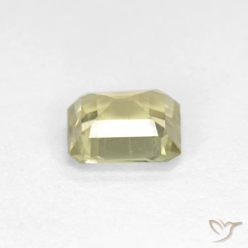 Diaspro cangiante Giallo molto chiaro naturale da 0.83 ct, Ottagonale / Taglio smeraldo, VS