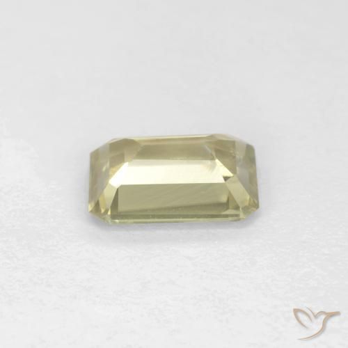 Diaspro cangiante Giallo molto chiaro naturale da 0.71 ct, Ottagonale / Taglio smeraldo, VS
