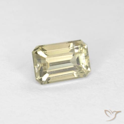 Diaspro cangiante Giallo molto pallido naturale da 0.74 ct, Ottagonale / Taglio smeraldo, VS