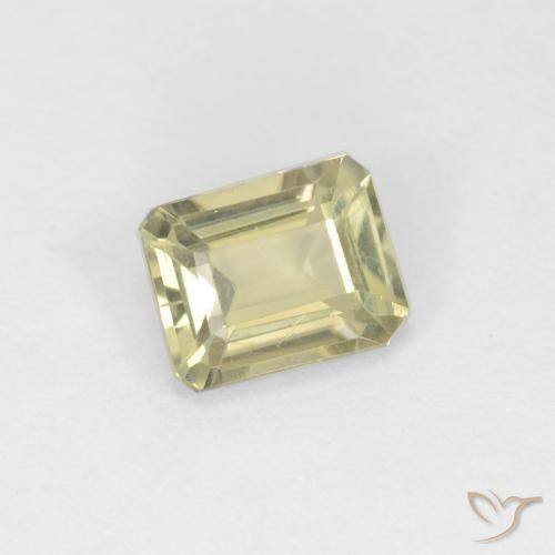 Diaspro cangiante Giallo molto chiaro naturale da 0.77 ct, Ottagonale / Taglio smeraldo, VS