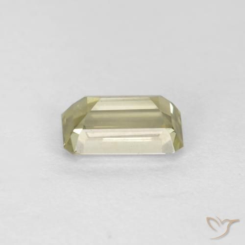 Diaspro cangiante Giallo pallido naturale da 0.76 ct, Ottagonale / Taglio smeraldo, VS