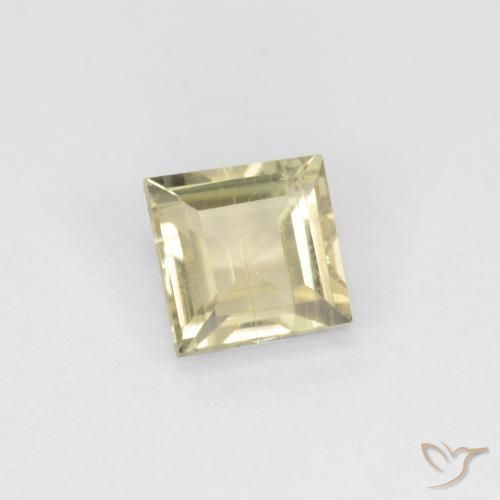 Diaspro cangiante Giallo molto pallido naturale da 0.65 ct, Quadrato, VS