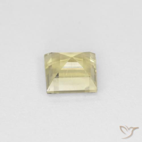 Diaspro cangiante Giallo molto pallido naturale da 0.65 ct, Quadrato, VS