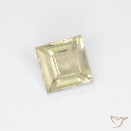 Diaspro cangiante Giallo pallido naturale da 0.59 ct, Quadrato, VS