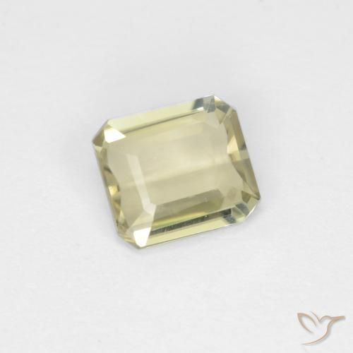 Diaspro cangiante Giallo pallido naturale da 0.70 ct, Ottagonale / Taglio smeraldo, VS