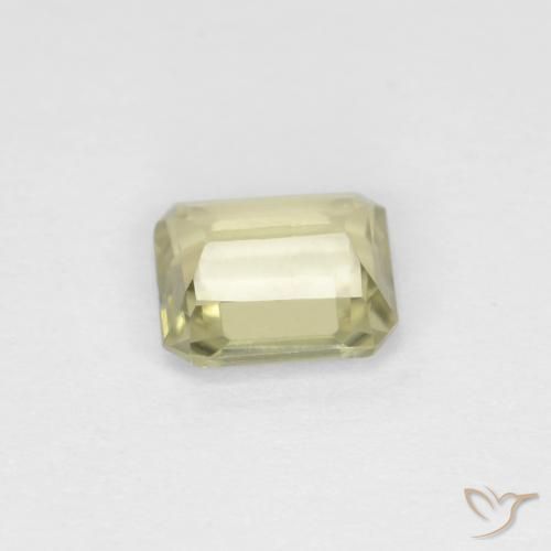 Diaspro cangiante Giallo pallido naturale da 0.70 ct, Ottagonale / Taglio smeraldo, VS