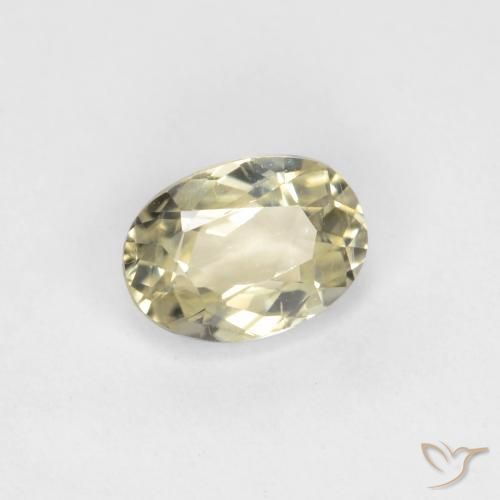 Diaspro cangiante Giallo chiaro naturale da 0.57 ct, Ovale, VVS-VS