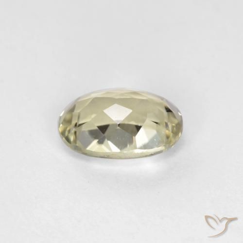 Diaspro cangiante Giallo chiaro naturale da 0.57 ct, Ovale, VVS-VS