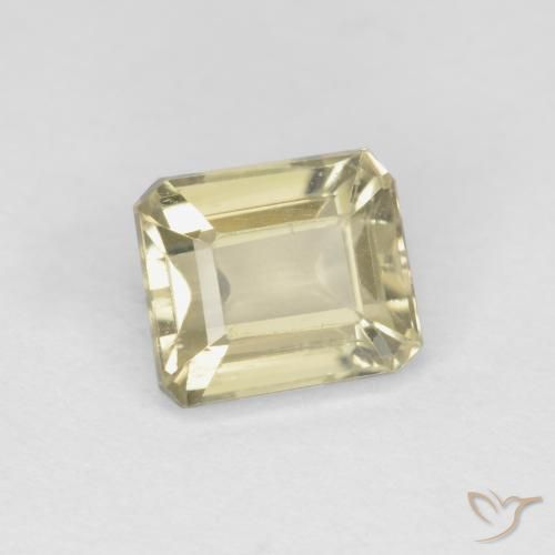 Diaspro cangiante Giallo chiaro naturale da 1.18 ct, Ottagonale / Taglio smeraldo, VS