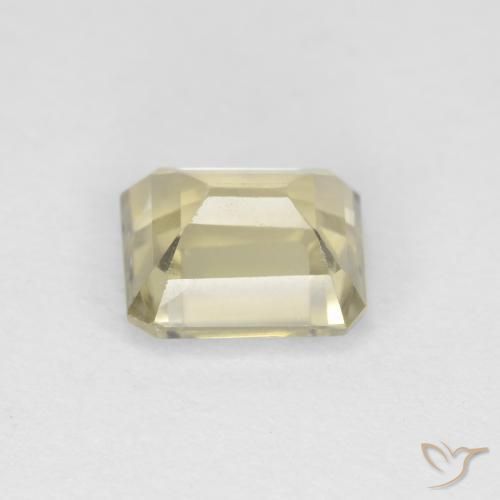 Diaspro cangiante Giallo chiaro naturale da 1.18 ct, Ottagonale / Taglio smeraldo, VS