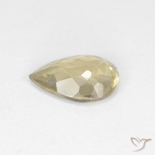 Diaspro cangiante Giallo chiaro naturale da 1.34 ct, Forma a pera, VS
